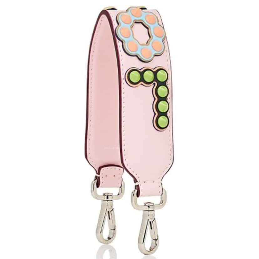 Fendi Fendi Mini Strap You Pink Peonia Multicolor "LOVE" Studded Leather Pink Leather Never worn, with tag - Inside View