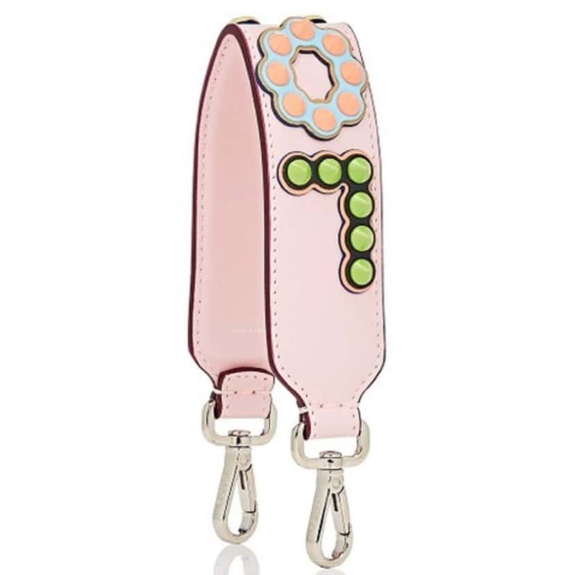 Fendi Fendi Mini Strap You Pink Peonia Multicolor "LOVE" Studded Leather Pink Leather Never worn, with tag - Box View