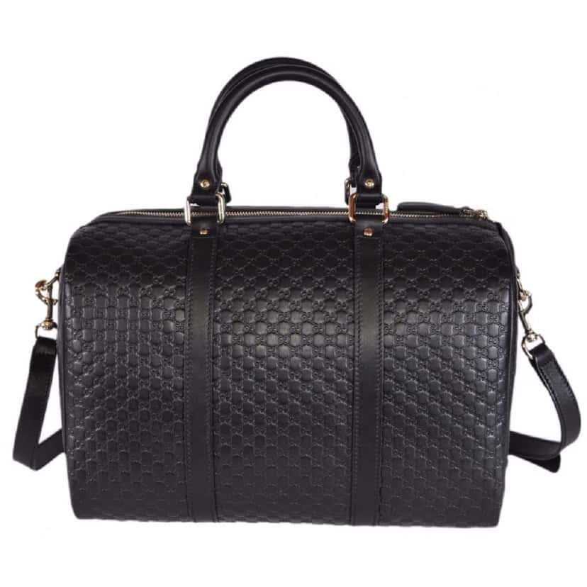 Gucci Gucci Microguccissima GG Black Leather Embossed Boston Bag Black Leather Never worn, with tag - Box View
