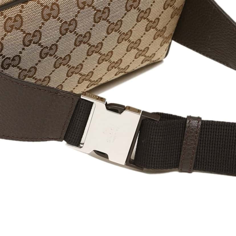 Gucci Gucci Original GG Guccissima Canvas Beige Fanny Pack Belt Bag Brown Canvas Never worn, with tag - Box View