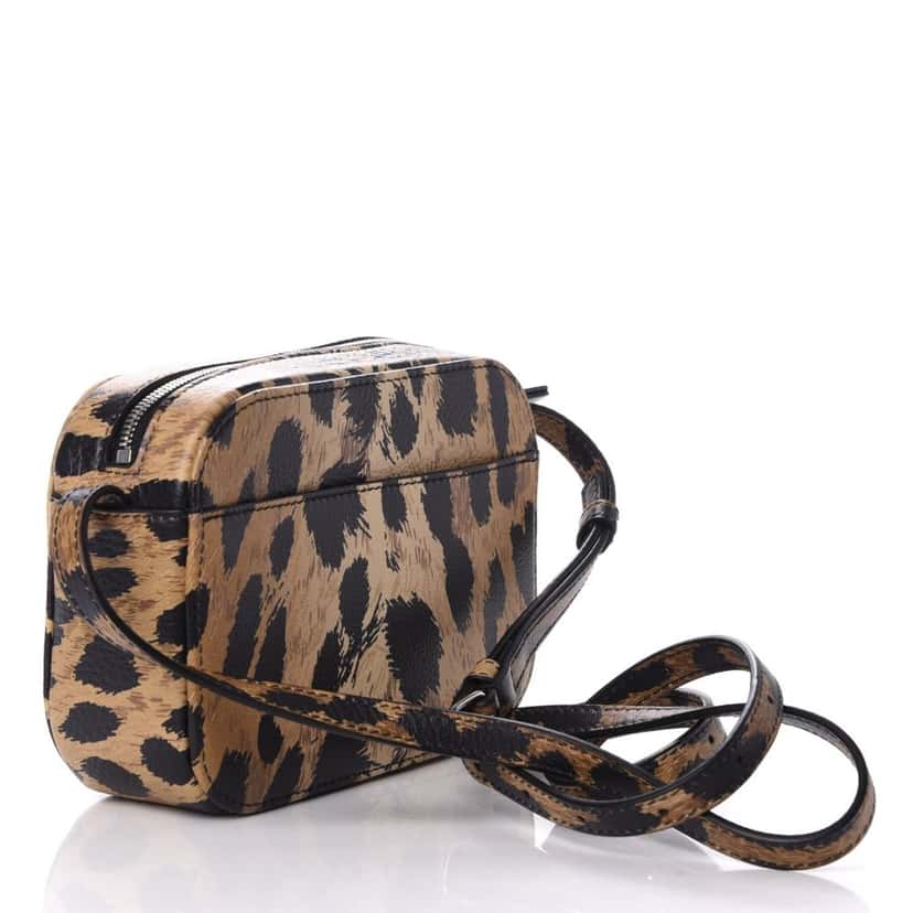 Balenciaga Balenciaga Calfskin Logo Printed Leopard XS Everyday Camera Bag Beige Leather Never worn, with tag - Back View