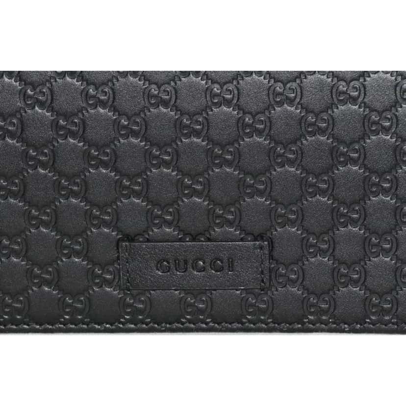 Gucci Gucci Microguccissima GG Logo Black Leather Wallet Crossbody Handbag Black Leather Never worn, with tag - Box View