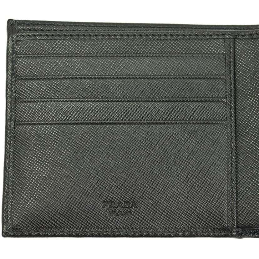 Prada Prada Men's Black Saffiano Leather Logo Billfold Bifold Wallet Black Leather Never worn, with tag - Model View