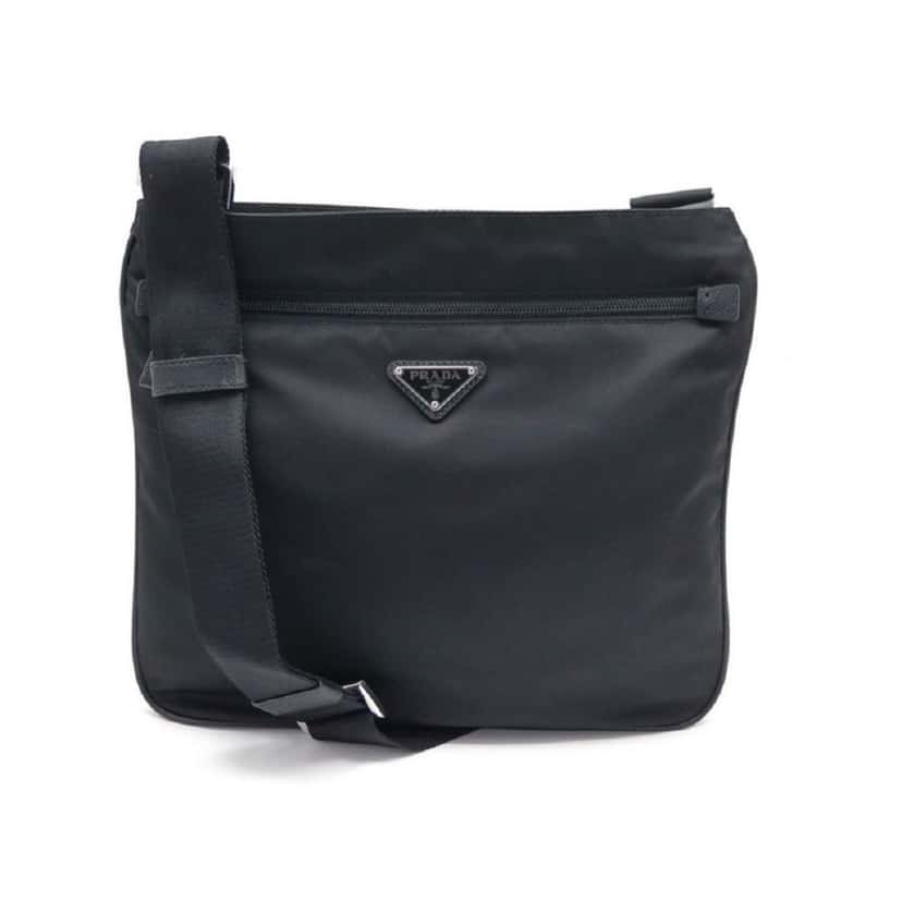 Prada Prada Tessuto Saffiano Black Messenger Bag Cross Body Black Never worn, with tag - Inside View