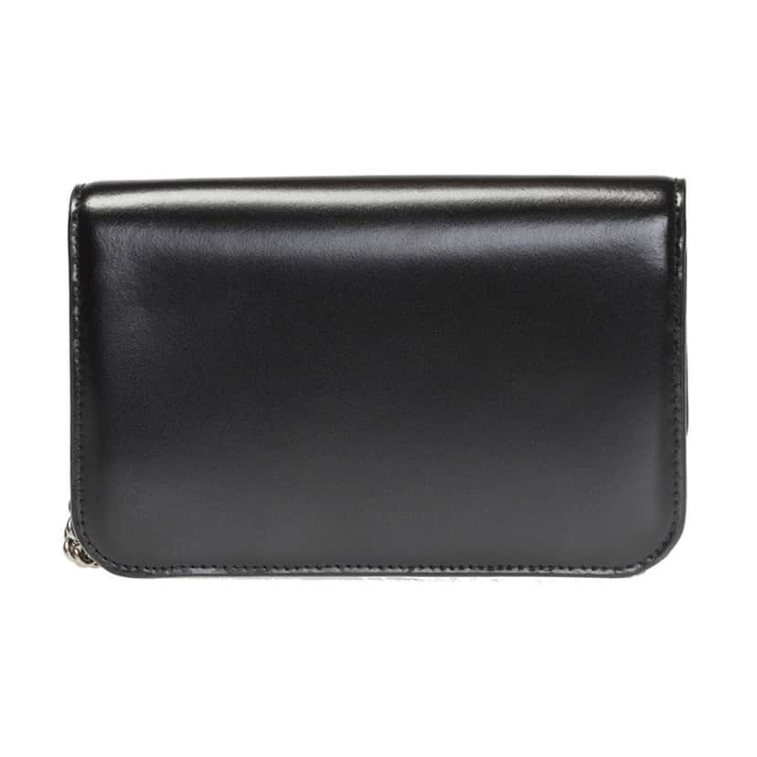 Balenciaga Balenciaga Black Calfskin Leather Silver Logo Chain Wallet Bag Black Leather Never worn, with tag - Inside View