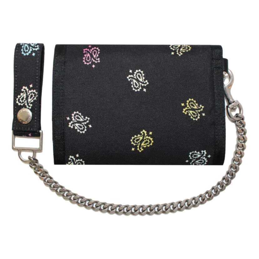Saint Laurent Saint Laurent Black Nylon Chain Trifold Wallet Black Never worn, with tag - Back View