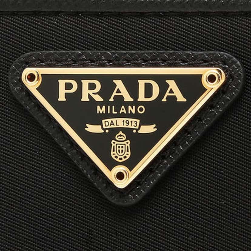 Prada Prada Black Tessuto Nylon Zip Around Wallet Gold Triangle Logo Black Never worn, with tag - Back View