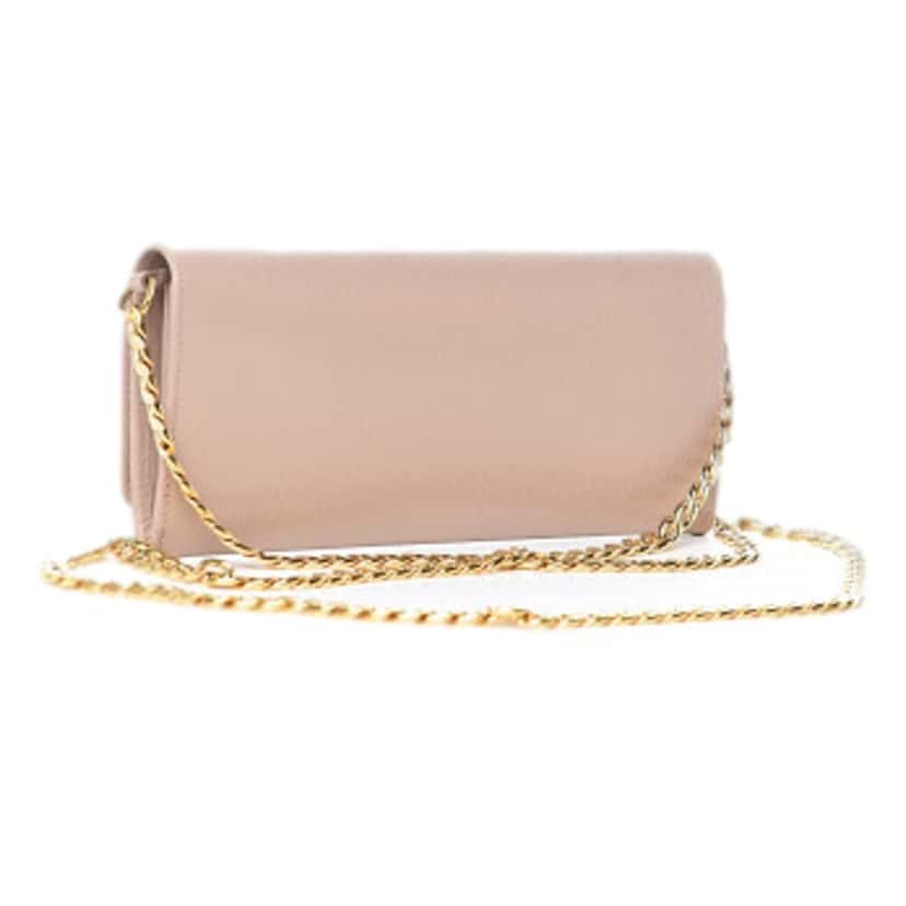 Prada Prada Cipria Beige Vitello Move Leather Chain Wallet Crossbody Beige Leather Never worn, with tag - Model View