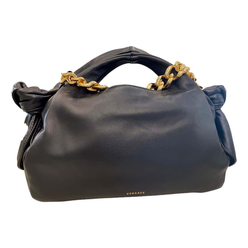 Versace Versace La Medusa Lambskin Leather Black Gold Chain Bag Black Leather Never worn, with tag - Inside View
