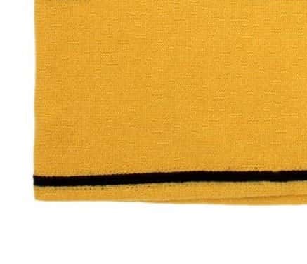 Fendi Fendi Roma Knitted Wool & Cashmere Yellow Black Logo Scarf Yellow Never worn, with tag - Back View