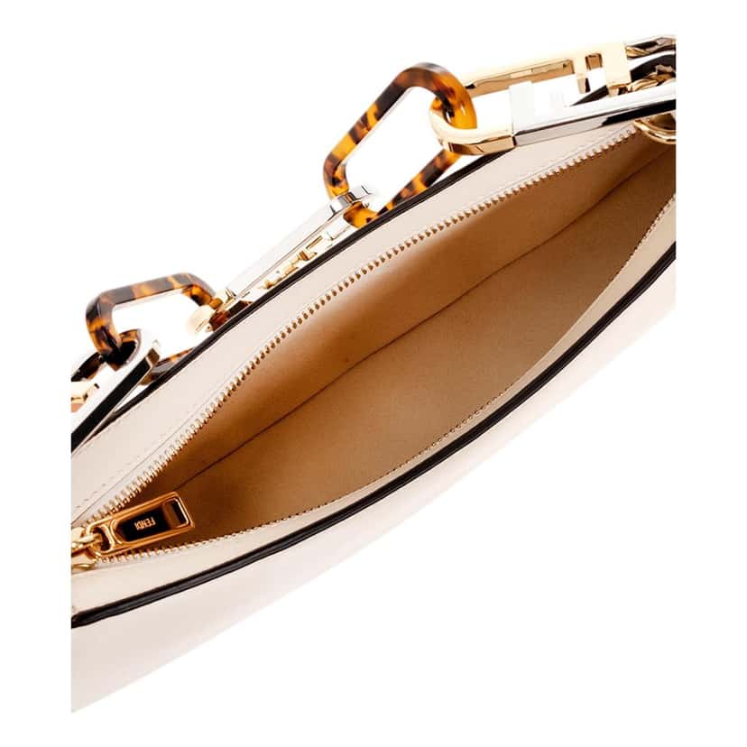 Fendi Fendi O'Lock Swing Ivory Calfskin Leather Shoulder Bag White Leather Never worn, with tag - Box View