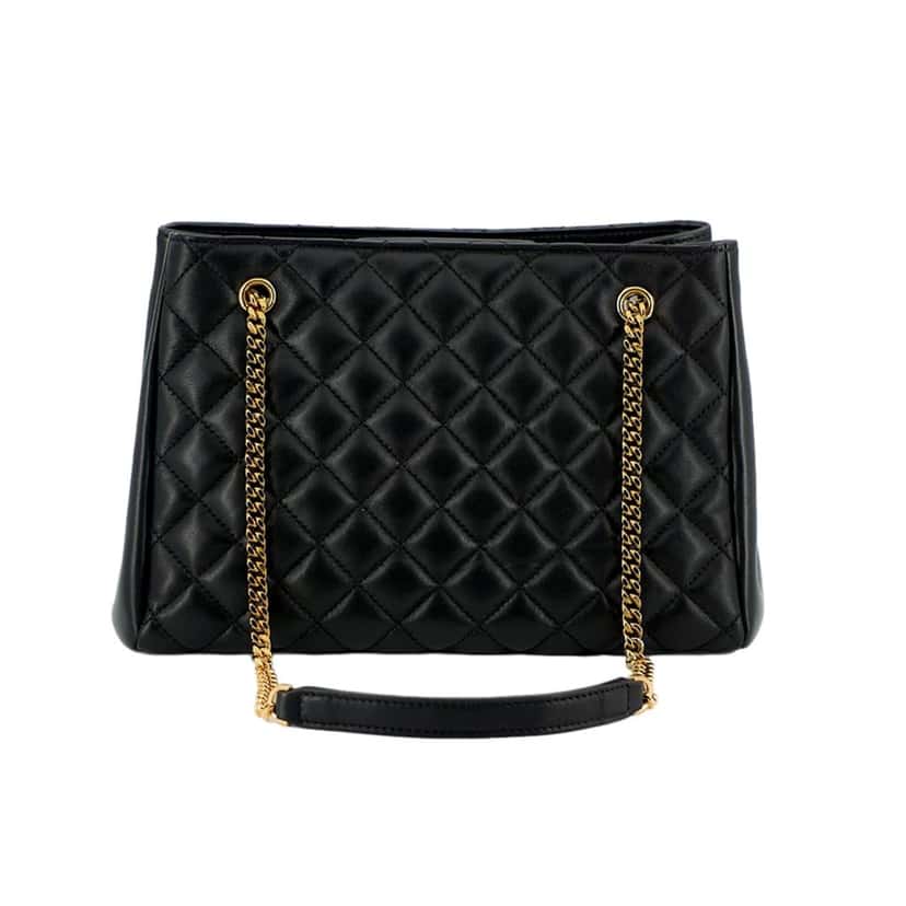 Versace Versace La Medusa Nappa Quilted Black Leather Large Tote Bag Black Leather Never worn, with tag - Inside View