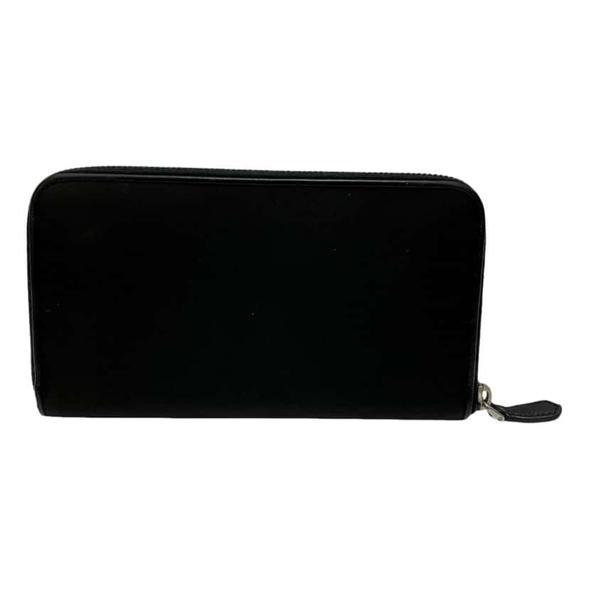 Prada Prada Tessuto Nylon Nero Black Zip Around Wallet Silver Triangle Logo Black Never worn, with tag - Back View