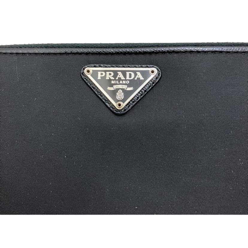 Prada Prada Tessuto Nylon Nero Black Zip Around Wallet Silver Triangle Logo Black Never worn, with tag - Inside View