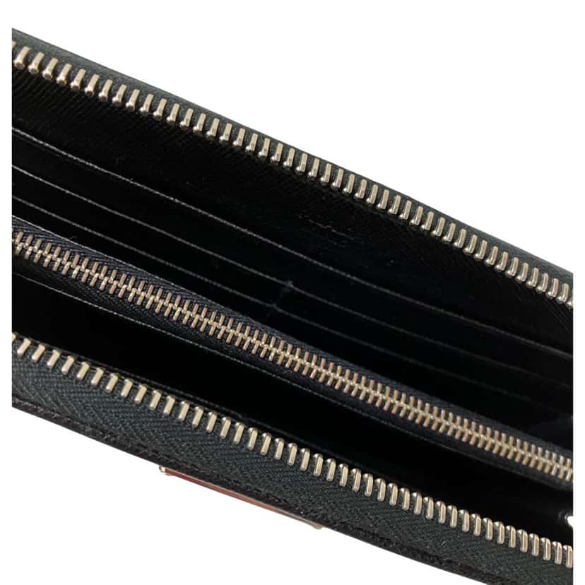 Prada Prada Tessuto Nylon Nero Black Zip Around Wallet Silver Triangle Logo Black Never worn, with tag - Box View