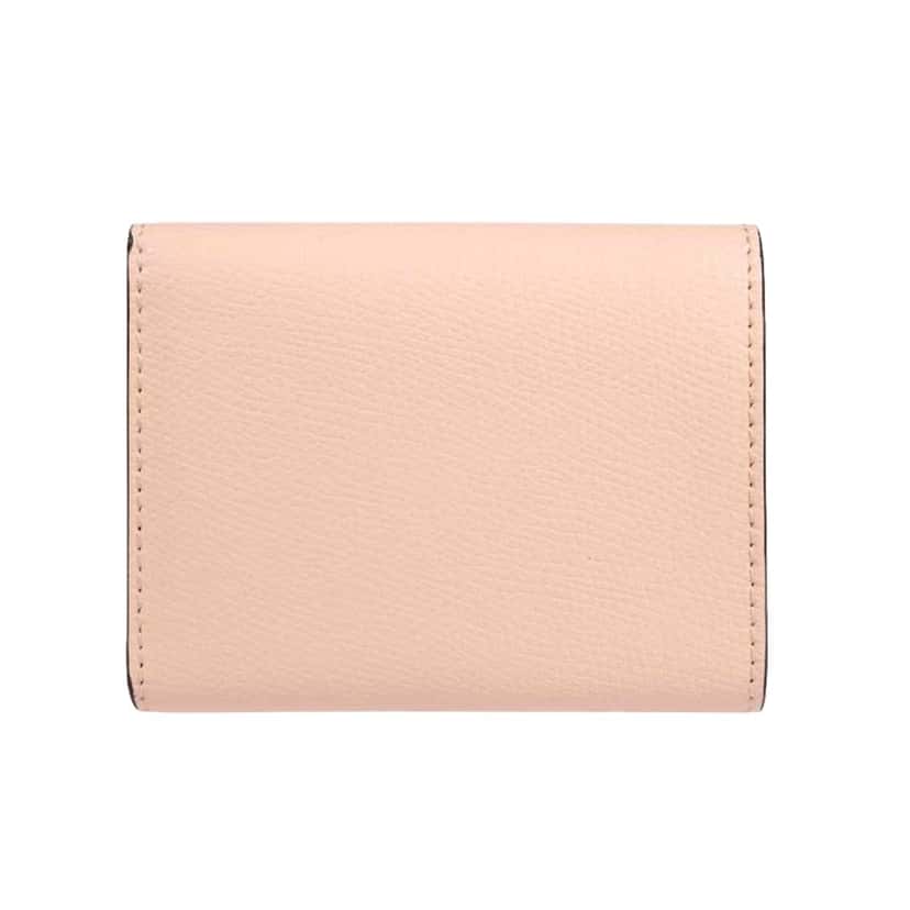 Fendi Fendi O'Lock Wallet Micro Trifold Rose Pink Tortora Gray Calf Leather Pink Leather Never worn, with tag - Inside View