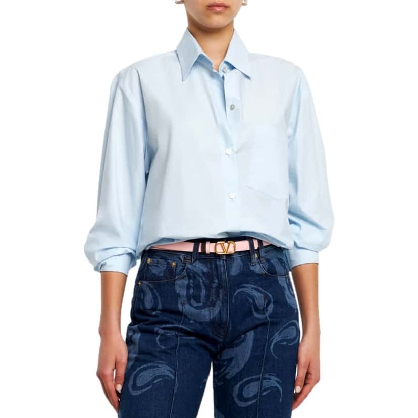 Valentino Garavani Valentino Garavani VLogo Reversible Belt Size 85 Pink Pebbled Leather Pink Leather Never worn, with tag - Box View