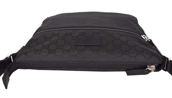 Gucci Gucci Unisex GG Guccissima Web Black Canvas Messenger Bag Crossbody Black Canvas Never worn, with tag - Box View