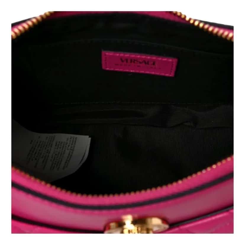 Versace Versace La Medusa Half Moon Hobo Shoulder Crossbody Bag Pink Leather Pink Leather Never worn, with tag - Box View