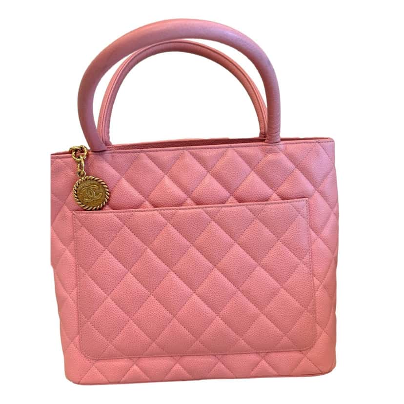 Chanel Chanel Caviar Quilted Leather Medallion Tote Pink Pink Leather Very good condition - Box View