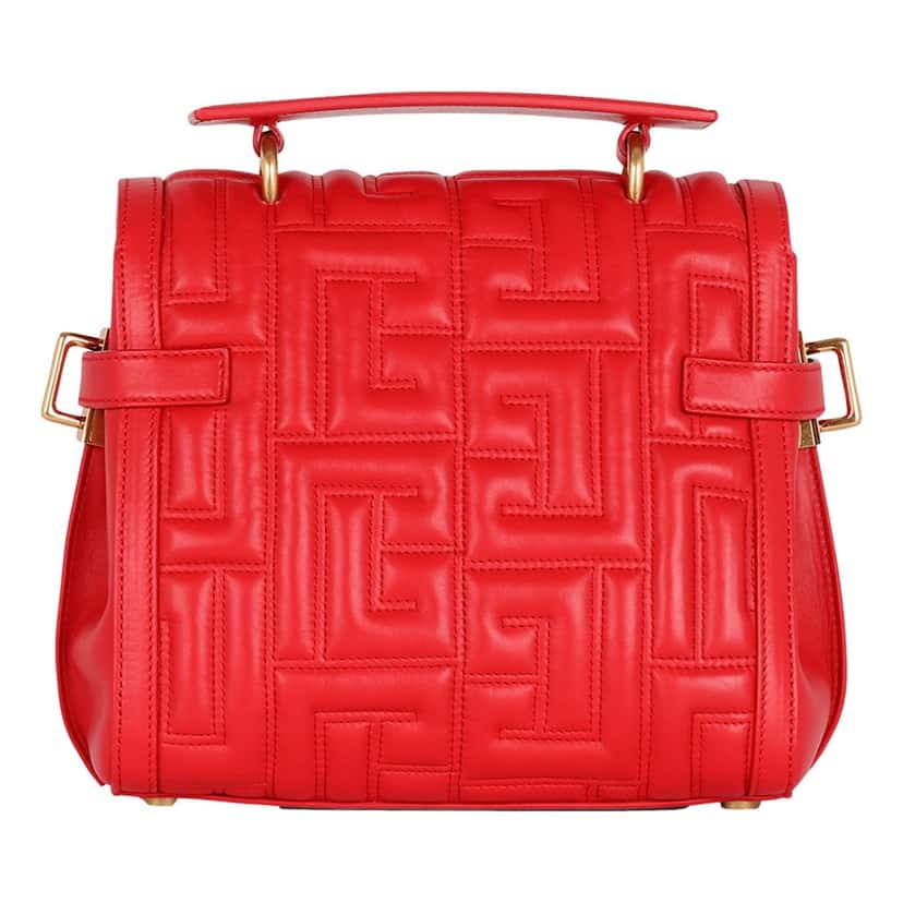 Balmain Balmain B-Buzz 23 Red Tote Crossbody Shoulder Bag Quilted Calf Leather Red Leather Never worn, with tag - Inside View