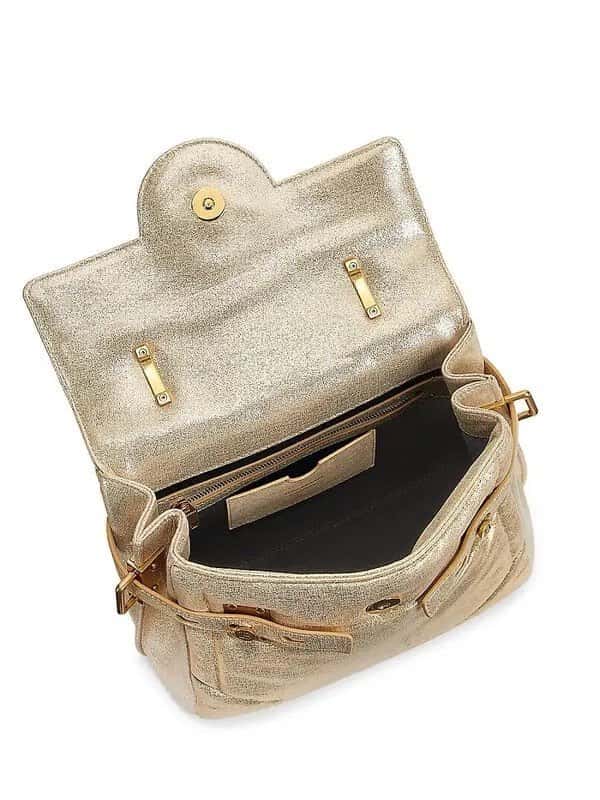 Balmain Balmain B-Buzz 23 Metallic Gold Tote Crossbody Shoulder Bag Calf Leather Gold Leather Never worn, with tag - Back View