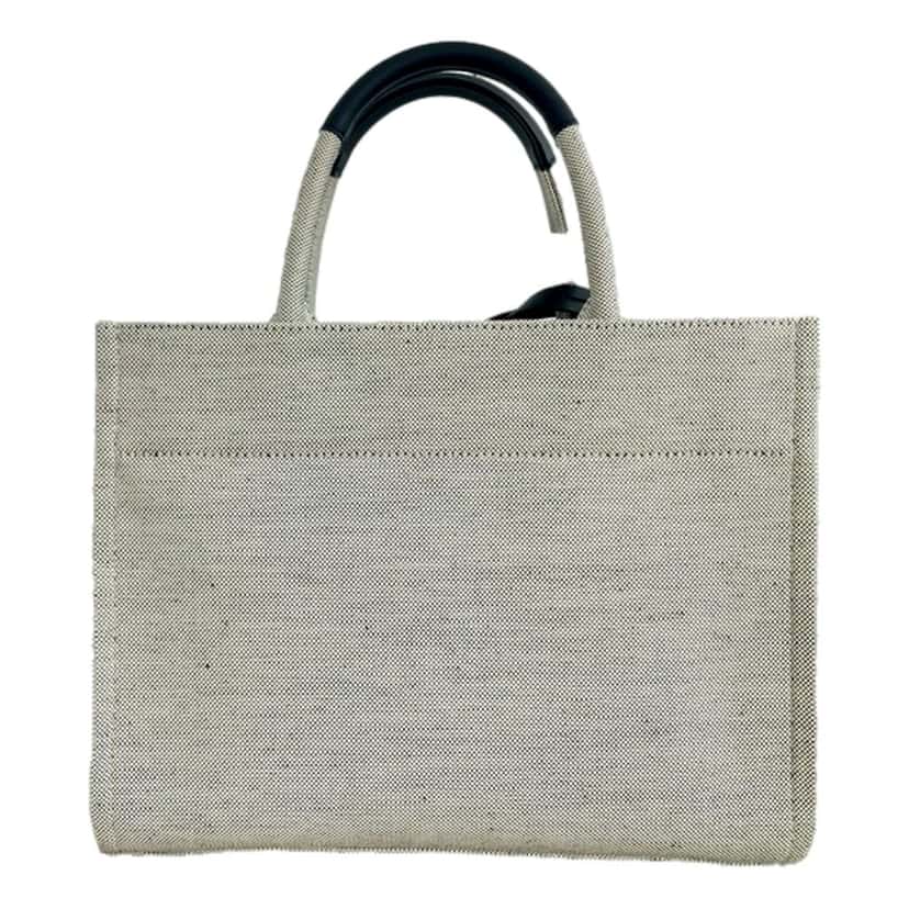 Versace Versace Ecru Canvas Studded Logo Mini Totebag Other Canvas Never worn, with tag - Box View