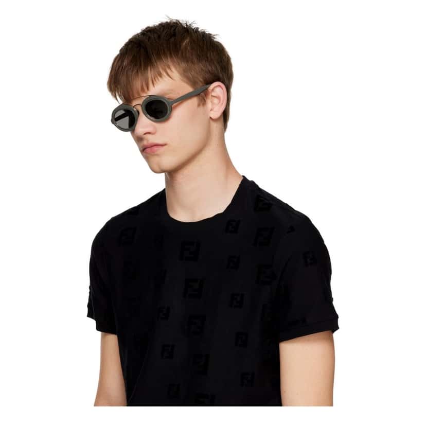 Fendi Fendi FF Men's Sunglasses Grey and Palladio Silver Other Never worn, with tag - Inside View