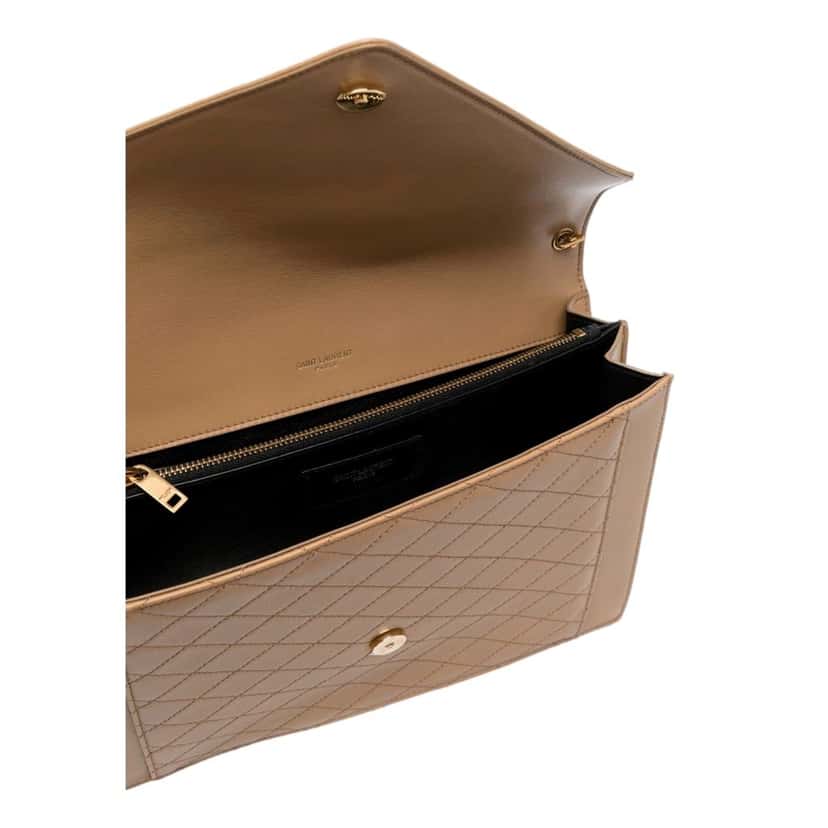 Saint Laurent Saint Laurent Gabby Monogram Quilted Lambskin Leather Light Brown Shoulder Bag Brown Leather Never worn, with tag - Box View