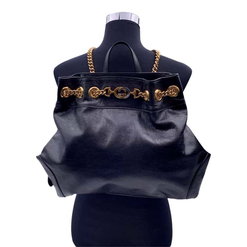 Gucci Gucci Black Leather Zumi Backpack Shoulder Backpack Black Leather Good condition - Inside View