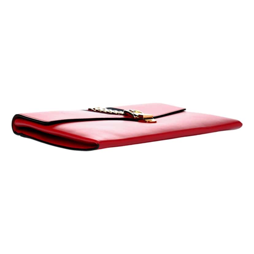 Gucci Gucci Maxi Sylvie Red Clutch Red Leather Good condition - Inside View