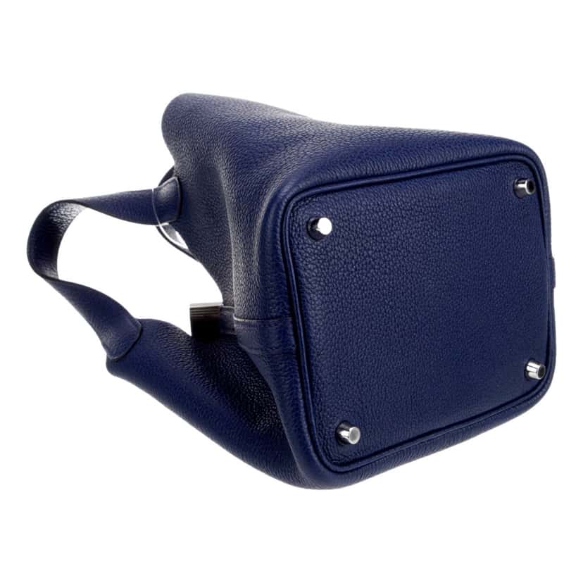 Hermès Hermes Picotin 18 Veau Taurillon Clemence Leather Bleu Nuit Blue Leather Very good condition - Model View