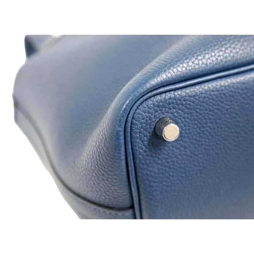 Hermès Hermes Picotin 18 Veau Taurillon Clemence Leather Bleu Nuit Blue Leather Very good condition - Box View