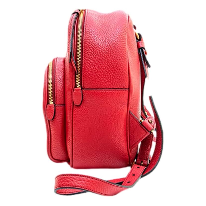 Prada Prada Vitello Daino Convertible Front Pocket Backpack Red Gold Hardware Red Leather Good condition - Inside View