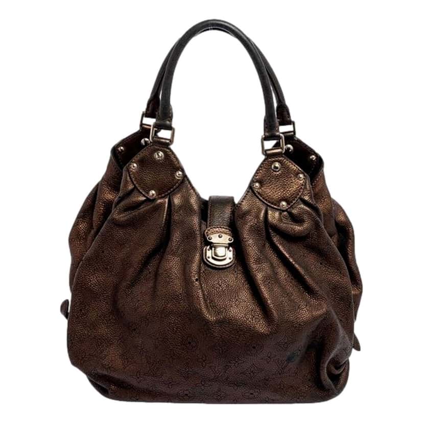 Louis Vuitton Louis Vuitton Mahina Hobo Handbag XL Leather Bronze Brown Leather Good condition - Front View