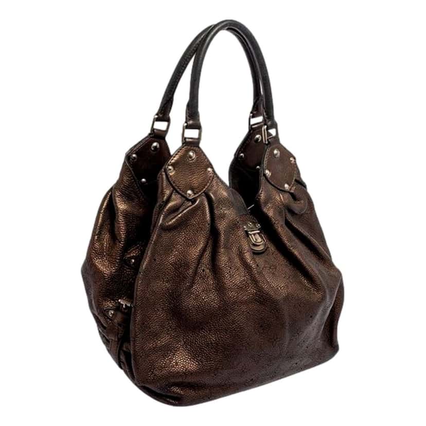 Louis Vuitton Louis Vuitton Mahina Hobo Handbag XL Leather Bronze Brown Leather Good condition - Back View