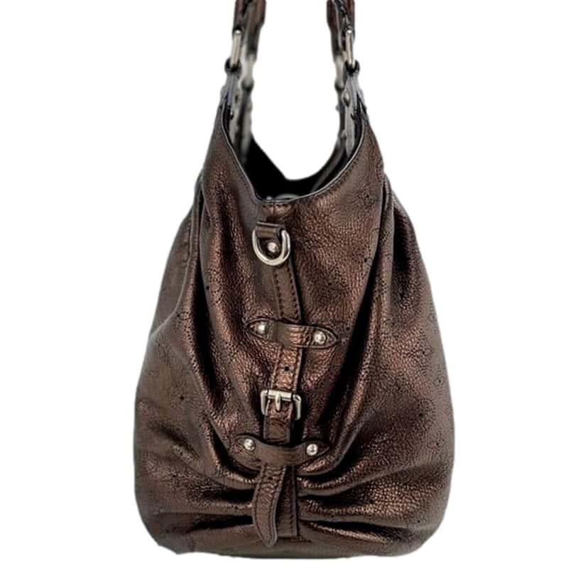 Louis Vuitton Louis Vuitton Mahina Hobo Handbag XL Leather Bronze Brown Leather Good condition - Box View