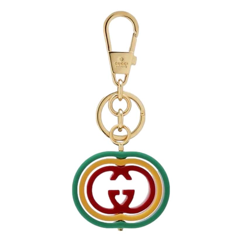 Gucci Gucci Interlocking G Rainbow Keyring Key Chain Handbag Charm Purple Never worn, with tag - Front View