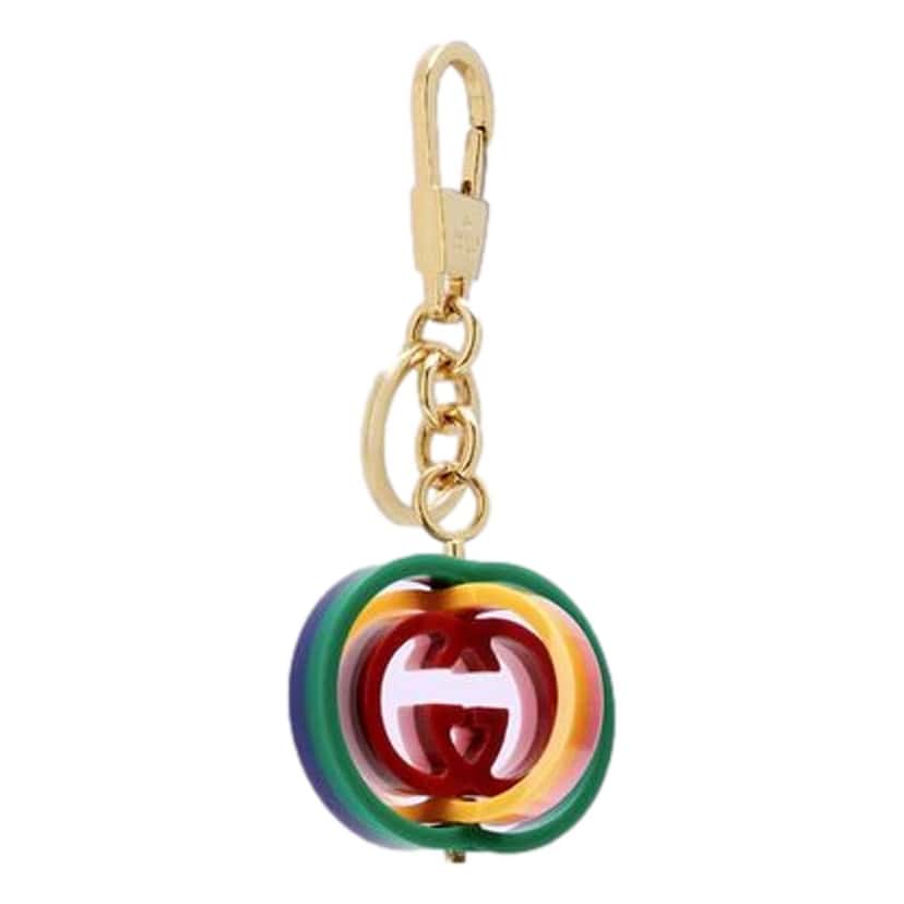 Gucci Gucci Interlocking G Rainbow Keyring Key Chain Handbag Charm Purple Never worn, with tag - Back View