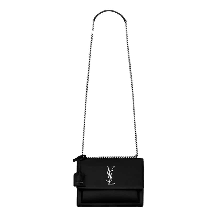 Saint Laurent Saint Laurent Sunset Black Smooth Leather Chain Strap Handbag Crossbody Black Leather Very good condition - Front View