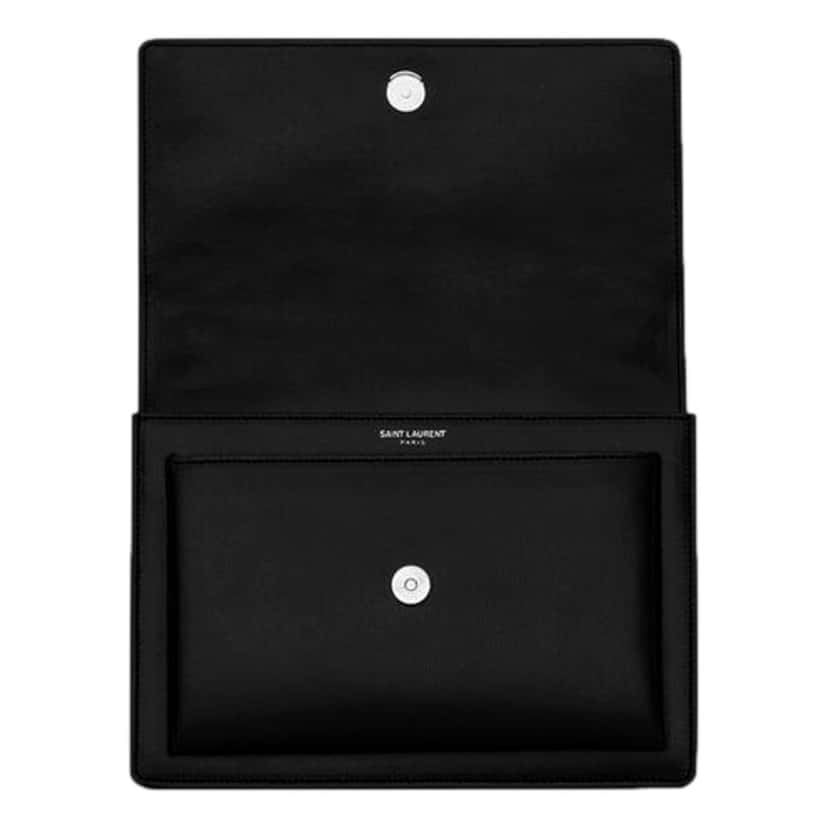 Saint Laurent Saint Laurent Sunset Black Smooth Leather Chain Strap Handbag Crossbody Black Leather Very good condition - Box View