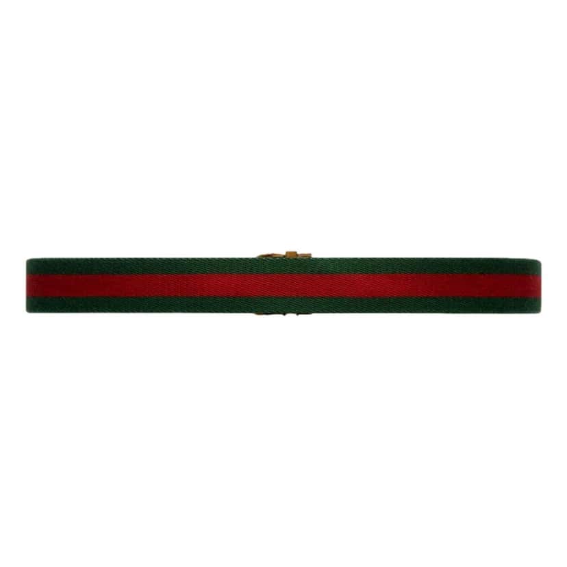 Gucci Gucci Web Stripe Red and Green Canvas Belt Size 90/36 Red Canvas Never worn, with tag - Inside View