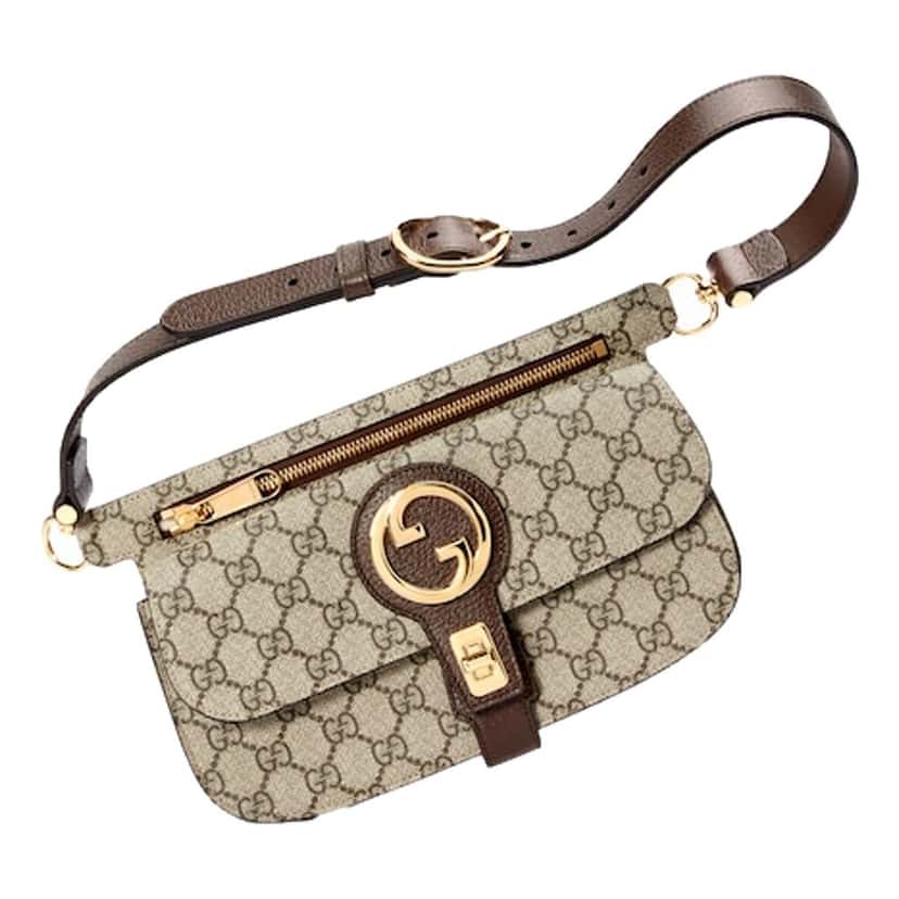 Gucci Gucci GG Supreme Blondie Canvas Belt Bag Brown Beige Size 110 Brown Never worn, with tag - Back View