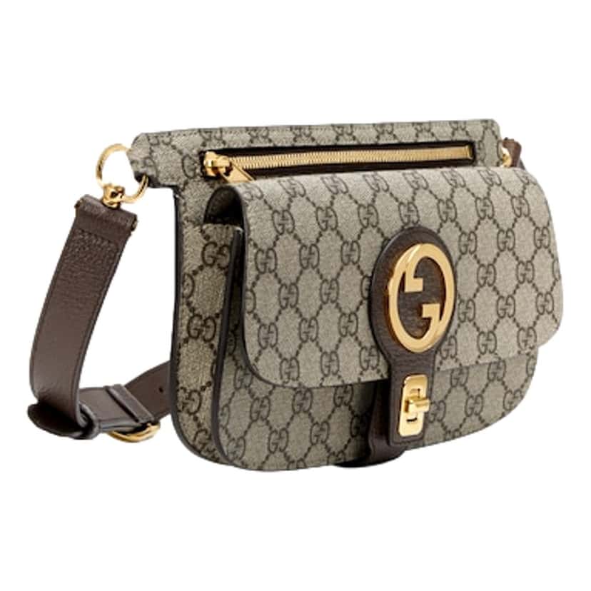Gucci Gucci GG Supreme Blondie Canvas Belt Bag Brown Beige Size 110 Brown Never worn, with tag - Inside View