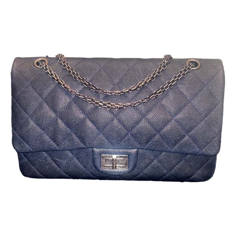 Chanel Chanel Reissue 2.55 Flap Bag Quilted Caviar 226 Navy Blue Leather Very good condition - Box View