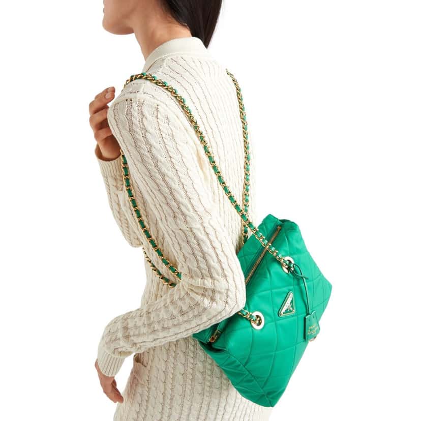 Prada Prada Re-Edition Menta Green 1995 Cha√Æne Re-Nylon Tote Bag Green Never worn, with tag - Back View