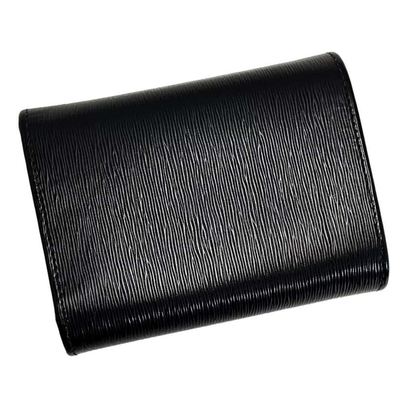 Prada Prada Vitello Move Nero Black Trifold Coin Zipper Snap Card Holder Wallet Black Leather Never worn, with tag - Back View