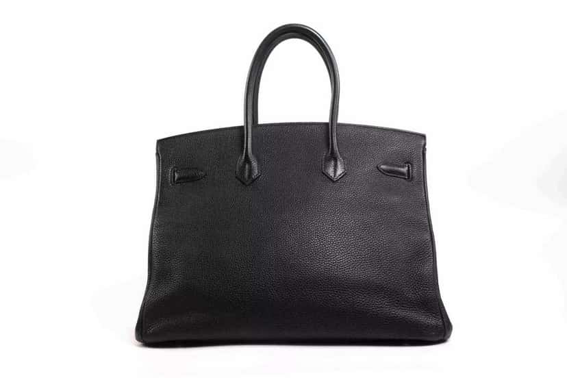 Hermès Birkin 35 Togo Leather Black Leather Palladium Very good condition - Inside View