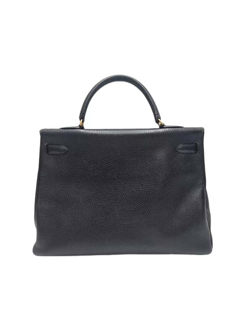 Hermès Kelly 35 Vintage Clemence Black Leather Very good condition - Box View