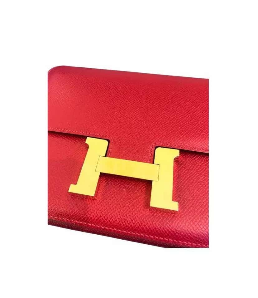 Hermès Constance Epsom Shoulder Bag Red Leather Very good condition - Box View